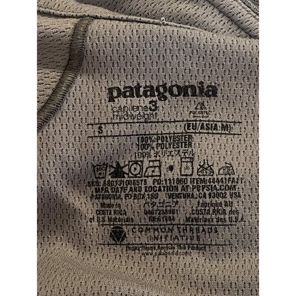 Patagonia Capilene 3 Women's Small 1/4 Zip Midweight Gray Polartec Baselayer Top - Picture 5 of 5
